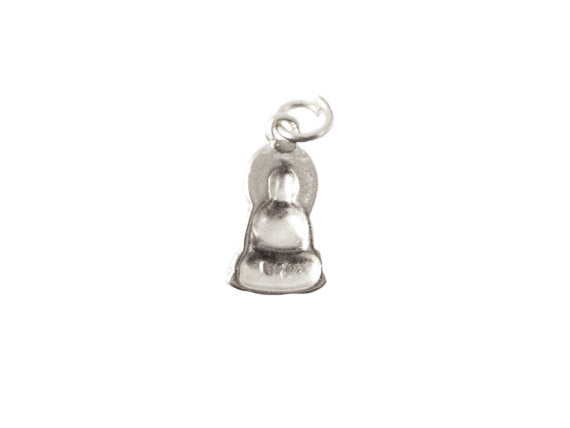 10 Pcs Buddha Charm Pendant Silver Plated - PBF320SP - BeadPrism