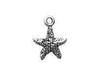 Load image into Gallery viewer, 10 Starfish Charm Sterling Silver SP849 - BeadPrism