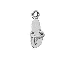 Small  Flip Flop Charm Sterling Silver SP796 - BeadPrism