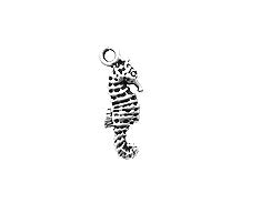 4 Seahorse Charm Sterling Silver Charms, Nautical Sterling Silver charms, Sea animal charmsSP846 - BeadPrism
