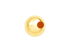 3mm Gold Filled Large Hole Plain Round Bead