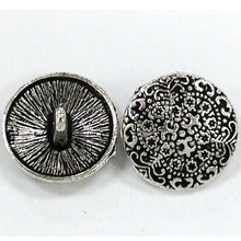 Load image into Gallery viewer, 10 Pc  Antique Silver Tone Pewter Buttons - PBF323 - BeadPrism