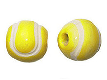 Load image into Gallery viewer, 20pcs 11mm Tennis Ball Sport Beads - Hand Painted DS220 - BeadPrism