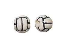 Load image into Gallery viewer, 20pcs 8mm Volleyball Sport Beads - Hand Painted DS95 - BeadPrism
