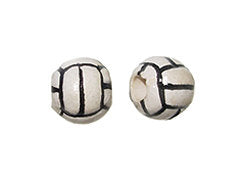20pcs 8mm Volleyball Sport Beads - Hand Painted DS95 - BeadPrism
