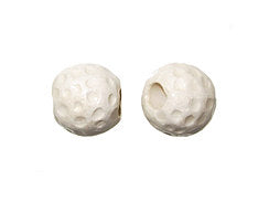 20pcs 9mm Golf Ball Ceramic Sport Beads, Large hole gold beads, Hand Painted golf jewerly - DS97 - BeadPrism