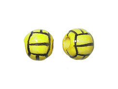 20pcs 8mm Water Polo Ball Sport Beads - Hand Painted DS146-2 - BeadPrism