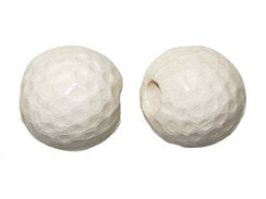 20pcs Golf Ball Sport Beads 13mm, large hole sports beads for 2mm cord, hand painted ceramic - DS19 - BeadPrism