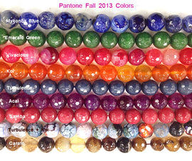 25% OFF Koi Orange Agate Bead -10mm Faceted Round Full Strand 38 Beads SAGT 240 - BeadPrism