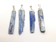 Load image into Gallery viewer, Blue Kyanite Pendant with silver Plated Cap - DP5Kyanite 1 - BeadPrism