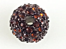 Load image into Gallery viewer, 12mm Beadelle Pave Crystal Chocolate Glaze with Smoky Topaz Resort Style large hole BRPV12CH-ST - BeadPrism