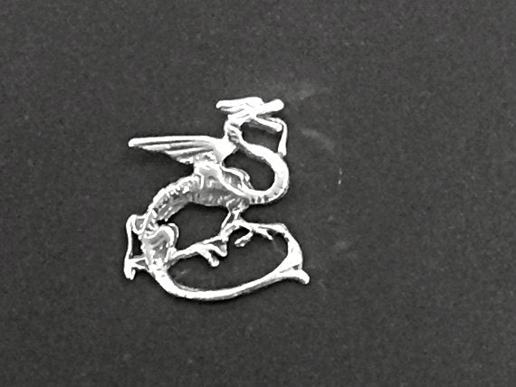 Dragon Pendant, Sterling silver, 3/4" Tall - SP59 - BeadPrism