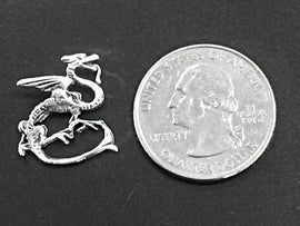 Dragon Pendant, Sterling silver, 3/4
