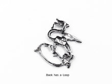 Load image into Gallery viewer, Dragon Pendant, Sterling silver, 3/4" Tall - SP59 - BeadPrism