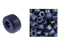 Load image into Gallery viewer, 100 Mykonos Mini Tubes, 6mm X 4mm Navy Blue Ceramic Spacer Beads  (SKU#CT1#42) - BeadPrism