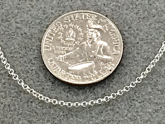 Sterling Silver 1.65mm Rolo Chain- 16, 18, 20, 22, 24, 30 inch    (SKU - SCHRO1X1) - BeadPrism