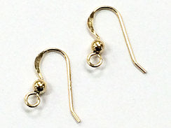 14 K Gold filled earwires with 3mm ball bead (Pair)  (SKU# GF320) - BeadPrism