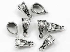 25 Pcs  Antique Silver Pewter Bail wholesale bulk (SKU# 131020) - BeadPrism
