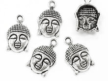 Load image into Gallery viewer, 25 Pcs  Antique Silver Buddha head Pendant wholesale bulk (SKU# PP133) - BeadPrism