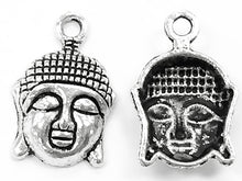 Load image into Gallery viewer, 25 Pcs  Antique Silver Buddha head Pendant wholesale bulk (SKU# PP133) - BeadPrism