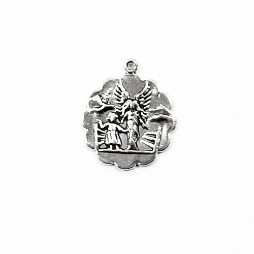Guardian Angel Sterling Silver Charm Pendant - SP331 - BeadPrism