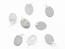 Load image into Gallery viewer, 10 Pcs 925 Sterling Silver Oval Tag with Jump Rings 7.3 x 5.5 mm -SF1024 - BeadPrism