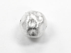 17mm Brushed Matt Sterling Silver electroformed Bead with 1.5mm Hole (SB1000) - BeadPrism