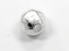 Load image into Gallery viewer, 17mm Brushed Matt Sterling Silver electroformed Bead with 1.5mm Hole (SB1000) - BeadPrism