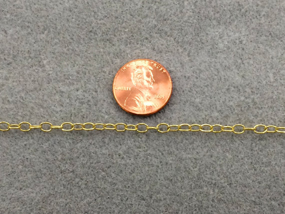 40% OFF High Polish Natural Brass anti Tarnish Cable  ITALIAN  Chain By Foot  - CH125 - BeadPrism