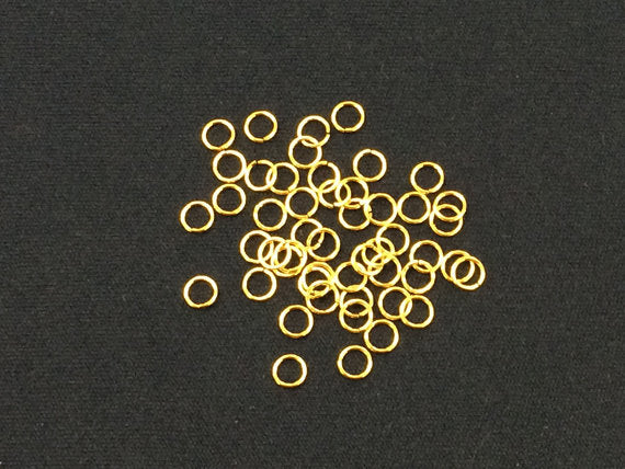 BENECREAT 30Pcs 4/6/8mm 14K Gold Plated Jump Ring Jump Rings for Jewelry  Making Gold Open Jump Rings Bulk for DIY Craft Earring Necklace Bracelet