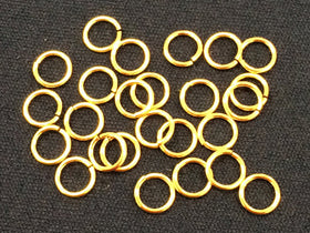 14K Gold Filled Jumprings, Jump Rings, OPEN, 10 Pcs Bulk, 9mm, 18 g ga Gauge - GJROH9(10) - BeadPrism