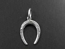 Load image into Gallery viewer, Horse shoe Wishbone Lucky  Sterling Silver small tiny Charm Pendant  - SP763 - BeadPrism