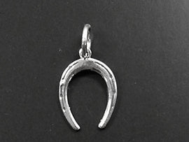 Horse shoe Wishbone Lucky  Sterling Silver small tiny Charm Pendant  - SP763 - BeadPrism