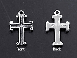 Cross Religious Charm Pendant Sterling Silver  - SP102 - BeadPrism