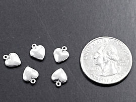 Heart Love Charm Sterling Silver Tiny -SP122 - BeadPrism