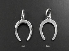 Load image into Gallery viewer, Horse shoe Wishbone Lucky  Sterling Silver small tiny Charm Pendant  - SP763 - BeadPrism
