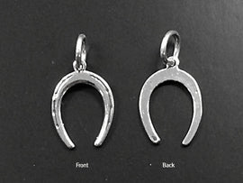 Horse shoe Wishbone Lucky  Sterling Silver small tiny Charm Pendant  - SP763 - BeadPrism