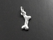 Load image into Gallery viewer, Dog Bone 925 Solid Sterling Silver Charm Pendant, 15mm x 6mm - SP404 - BeadPrism