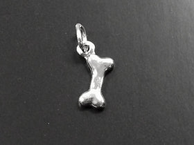 Dog Bone 925 Solid Sterling Silver Charm Pendant, 15mm x 6mm - SP404 - BeadPrism