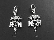 Load image into Gallery viewer, RN Healer Caduceus Sterling Silver Charm Pendant  - SP392 - BeadPrism