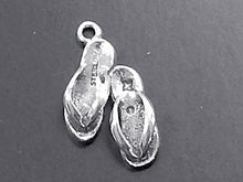 Load image into Gallery viewer, Sandals Flipflop Sterling Silver Charm Pendant  - SP127 - BeadPrism