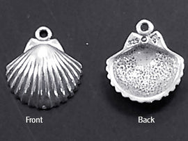 Sea shell Charm Pendant Sterling Silver - SP128 - BeadPrism
