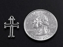Load image into Gallery viewer, Cross Religious Charm Pendant Sterling Silver  - SP102 - BeadPrism