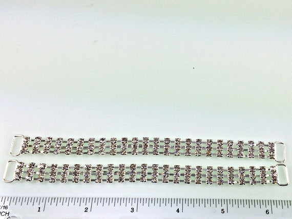Crystal Rhinestone Competition Bling Bikini connector chain 6.25" Set to Posing Figure Suit NPC IFBB - BeadPrism