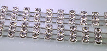 Load image into Gallery viewer, Crystal Rhinestone Competition Bling Bikini connector chain 6.25" Set to Posing Figure Suit NPC IFBB - BeadPrism