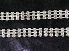 Load image into Gallery viewer, Crystal Rhinestone Competition Bling Bikini connector chain 6.25" Set to Posing Figure Suit NPC IFBB - BeadPrism