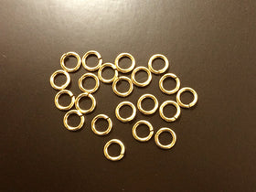 14k Gold Filled Jump Rings Jumplocks OPEN, 5 pcs , 6 mm, 16 gauge ga g thick, wholesale - JL06Gf5 - BeadPrism