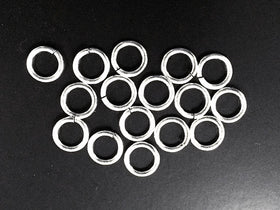 8mm Sterling silver Jump rings 18 Guage, 25 Pcs OPEN 8 mm, 18 gauge ga g thick, wholesale - SJRO8-25 - BeadPrism