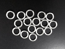 Load image into Gallery viewer, 10Pcs Open Jump Rings Sterling silver Jumplocks LOCKING, 8 mm, 16 ga thick wholesale JL08Ss10 - BeadPrism