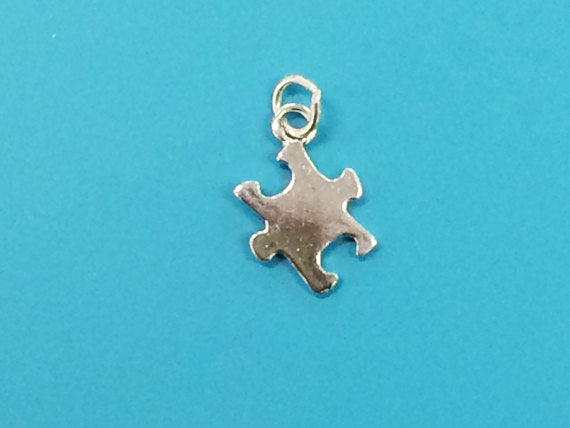 Autism Awareness Puzzle Charm 20x15mm Marked 925 Sterling Silver Pendant -SP671 - BeadPrism